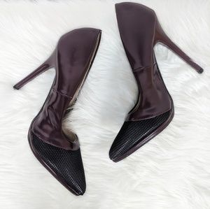 Charlotte Russe Purple and Black Net Pumps